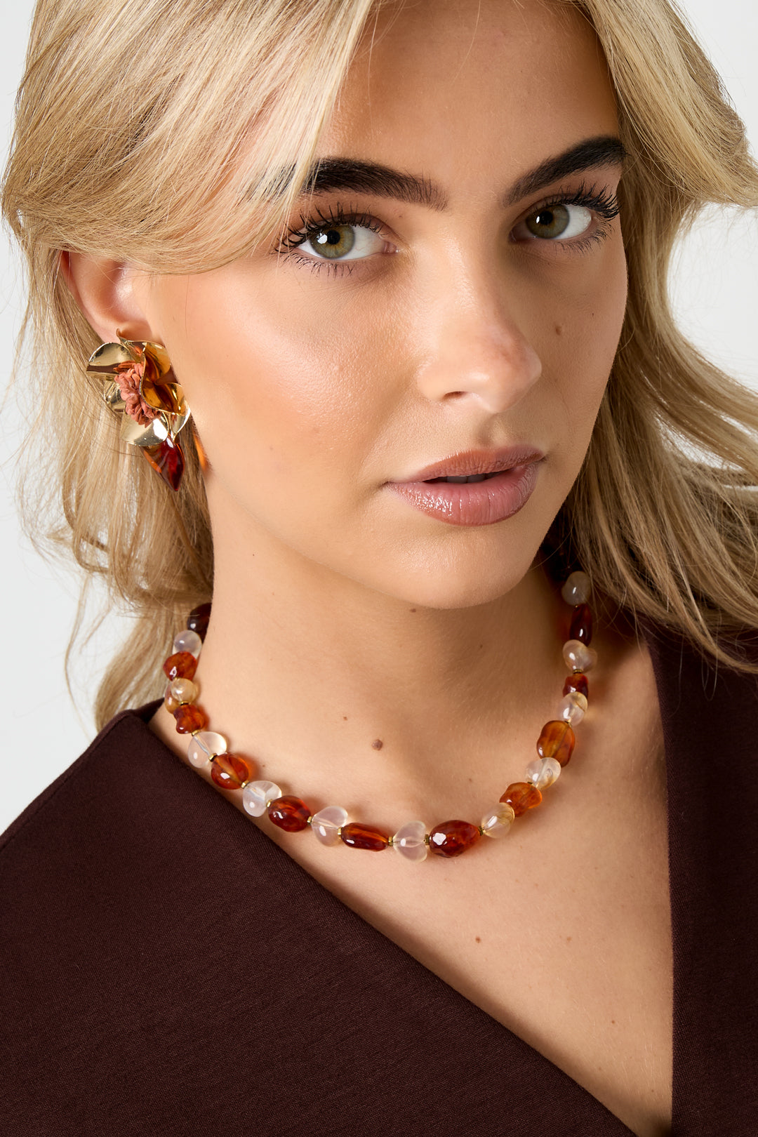 Colliers de perles en acrylique, série décontractée, simple et quotidienne, bijoux pour femmes