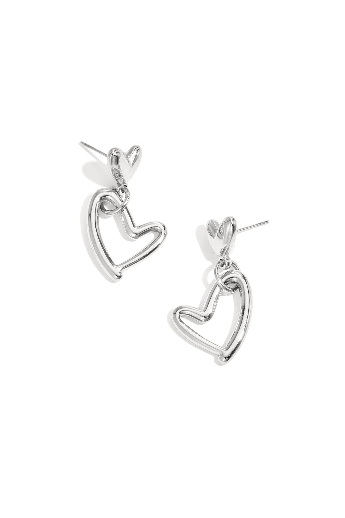 Boucles d'oreilles Cœurs pleins et vides - 63890