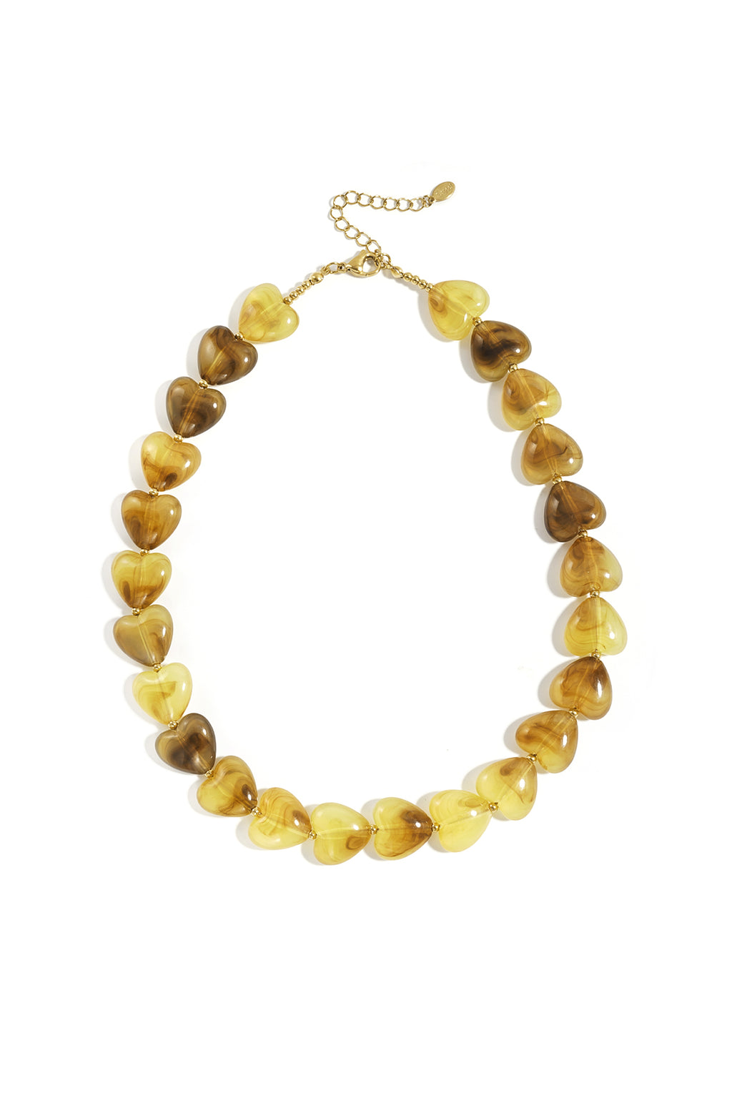 Collier avec perles en forme de cœur