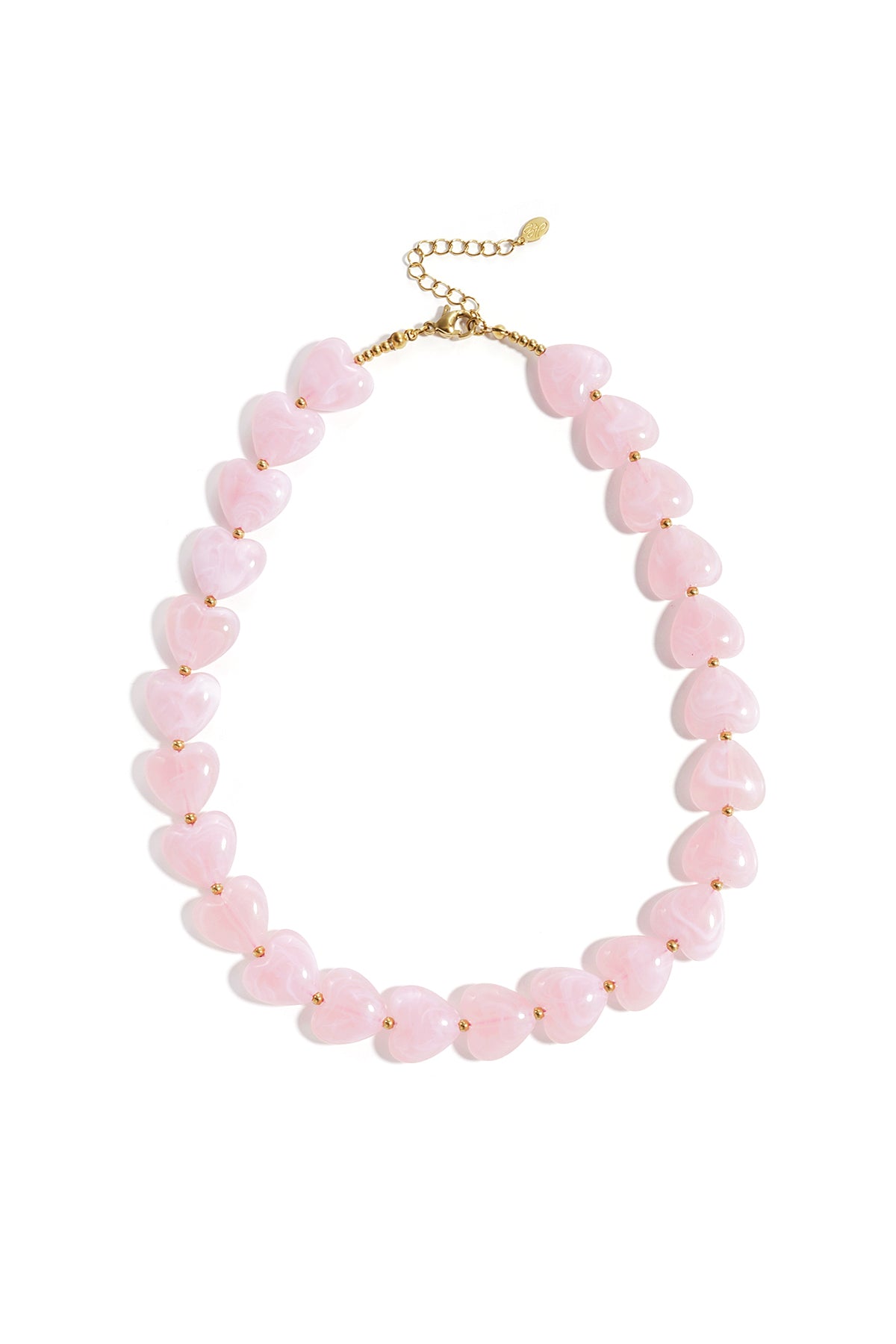 Collier avec perles en forme de cœur