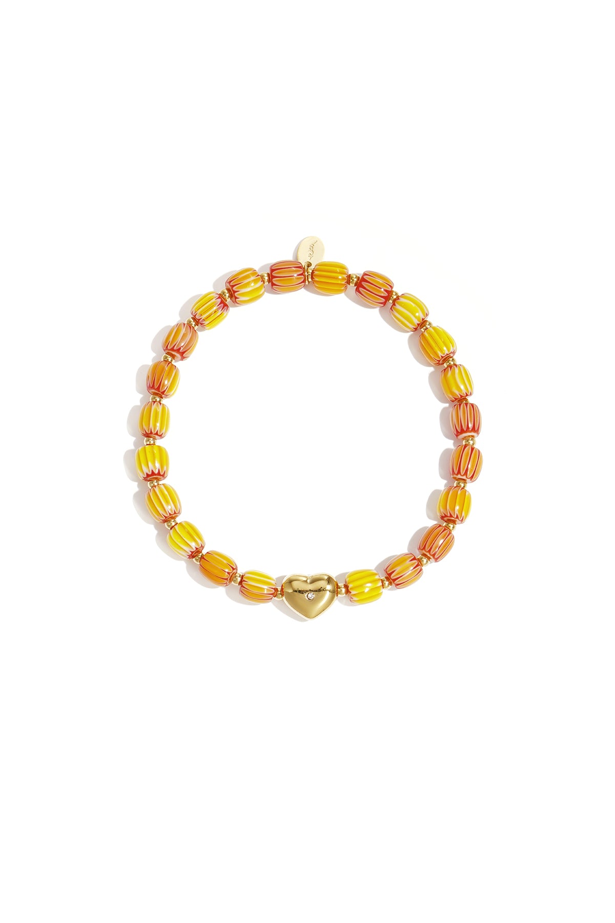 Bracelet de perles avec un centre en forme de cœur - 63043