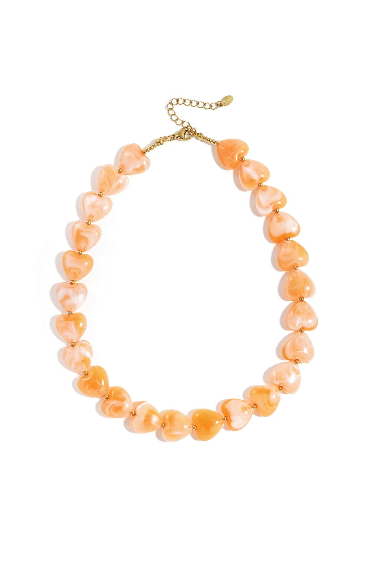 Collier avec perles en forme de cœur