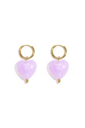 Boucles d'oreilles avec des perles en forme de cœur