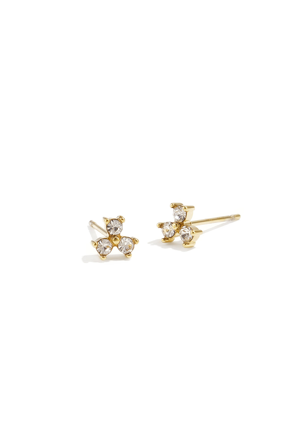 Boucles d'oreilles fines 3 pierres - 63702