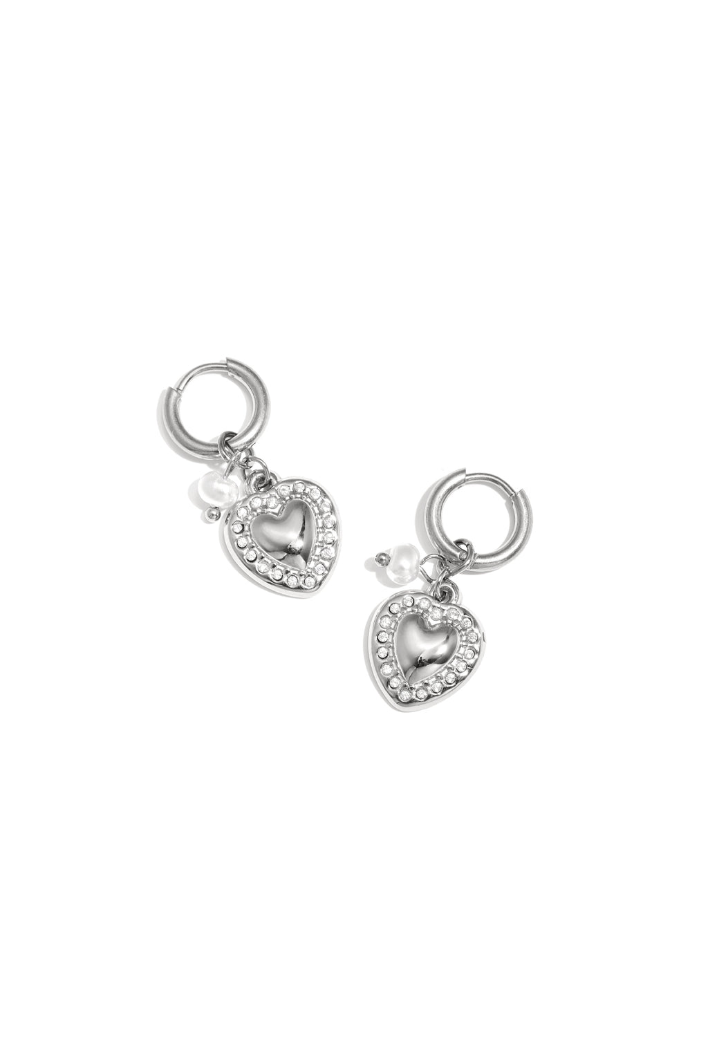 Boucles d'oreilles Cœur perlé - 63669
