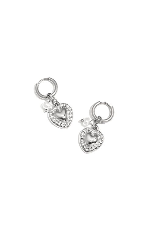 Boucles d'oreilles Cœur perlé - 63669