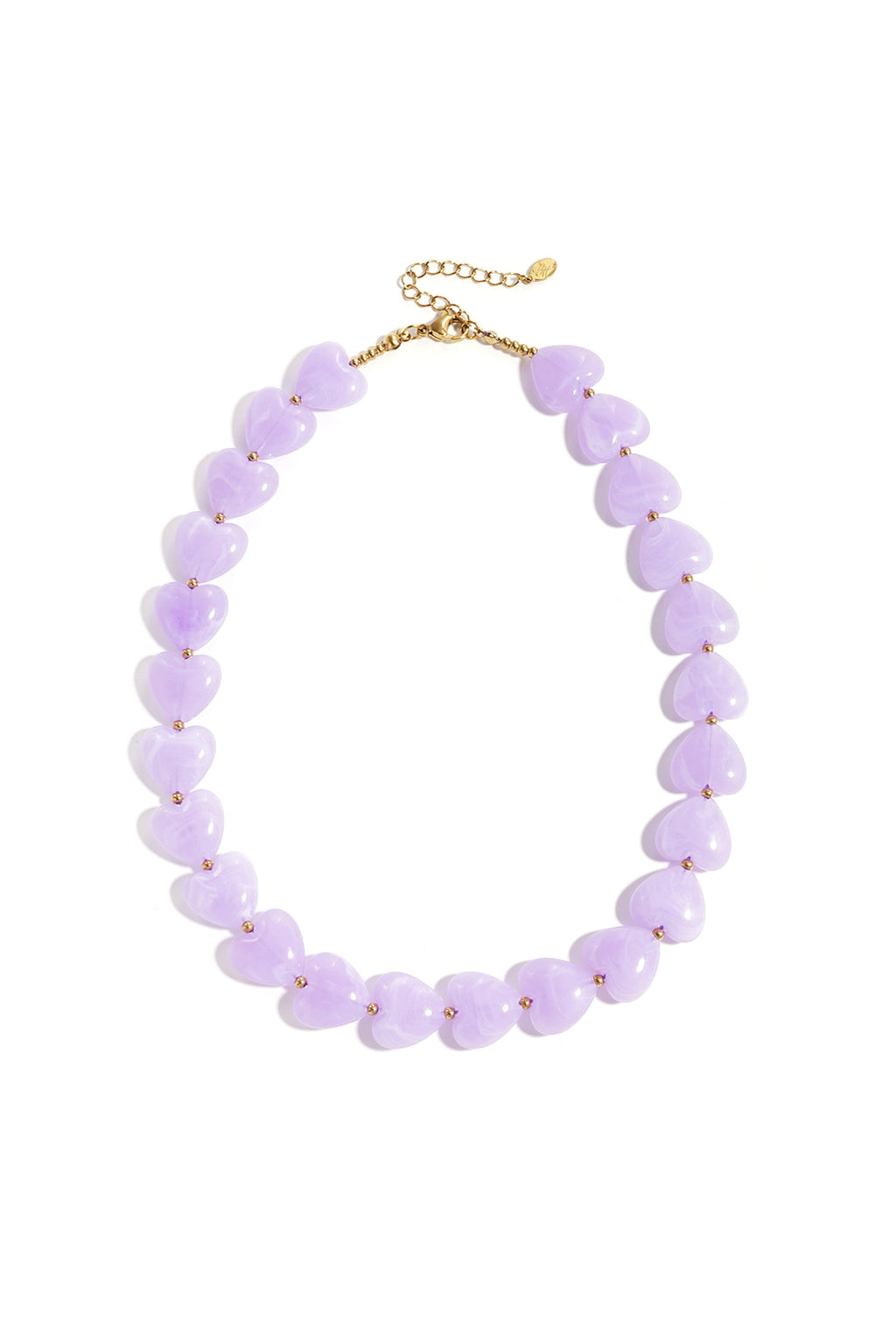 Collier avec perles en forme de cœur