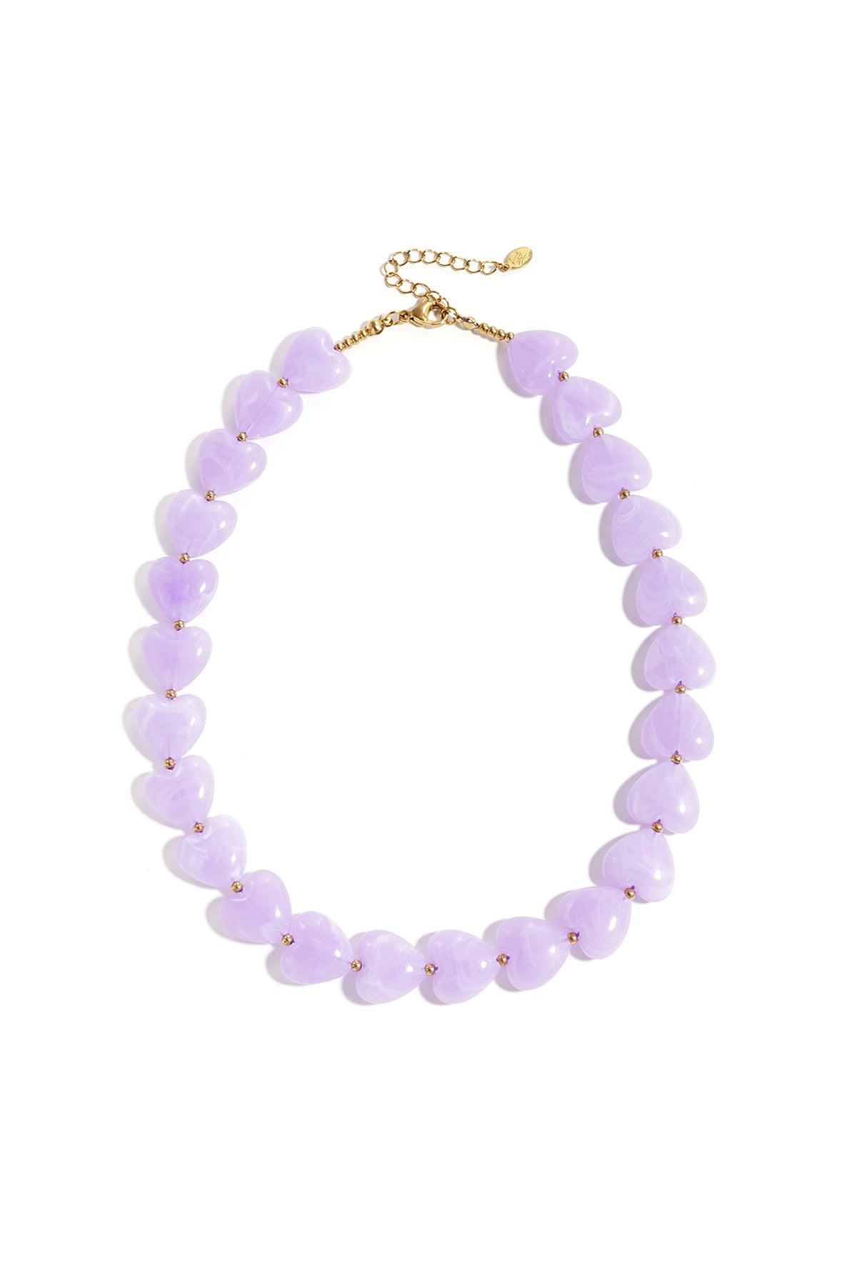 Collier avec perles en forme de cœur