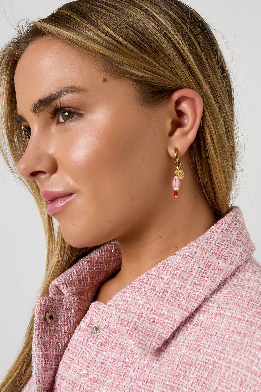 Boucles d'oreilles pendantes en forme de cœur, série simple et décontractée pour le quotidien, bijoux pour femmes