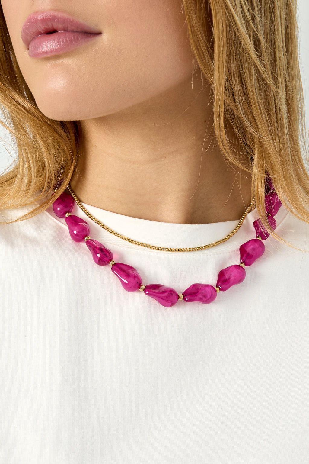 Colliers de perles en acrylique, série décontractée, simple et quotidienne, bijoux pour femmes