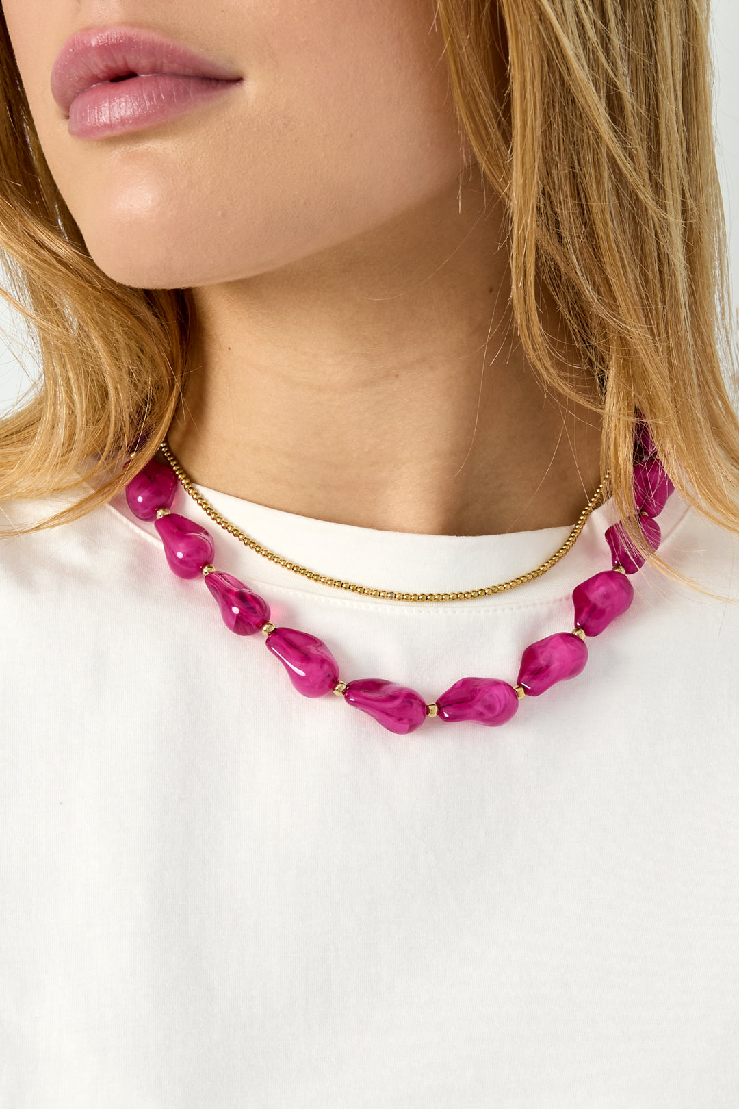 Colliers de perles en acrylique, série décontractée, simple et quotidienne, bijoux pour femmes