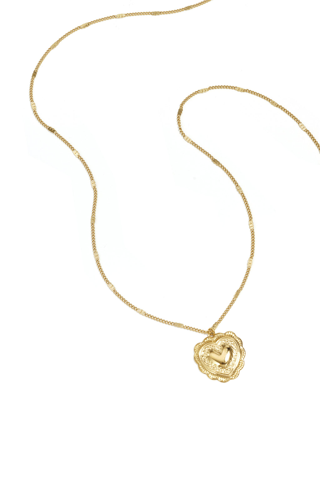 Collier à détails plats et grand pendentif - 63889