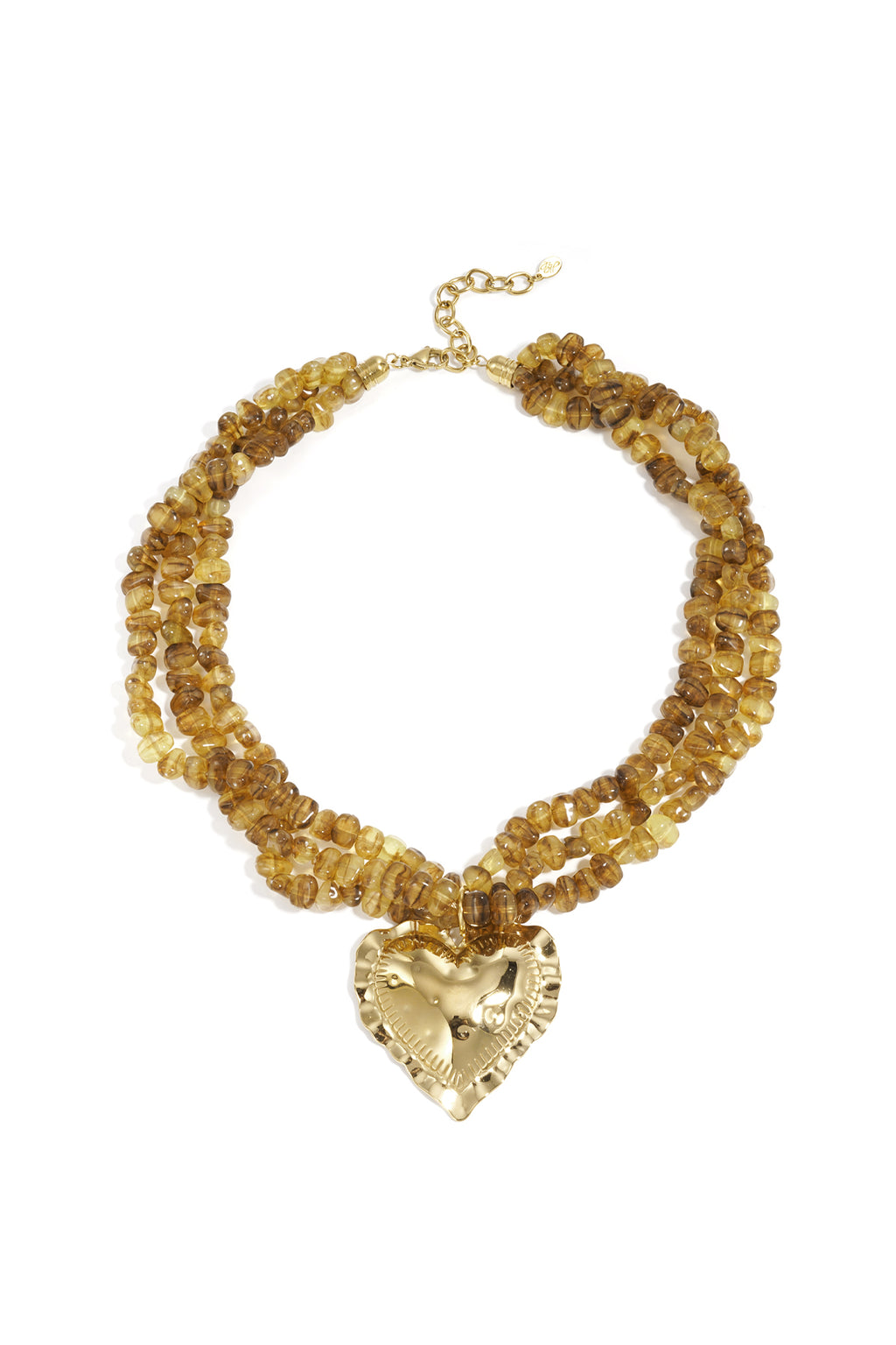 Colliers de perles entrelacées avec cœur suspendu