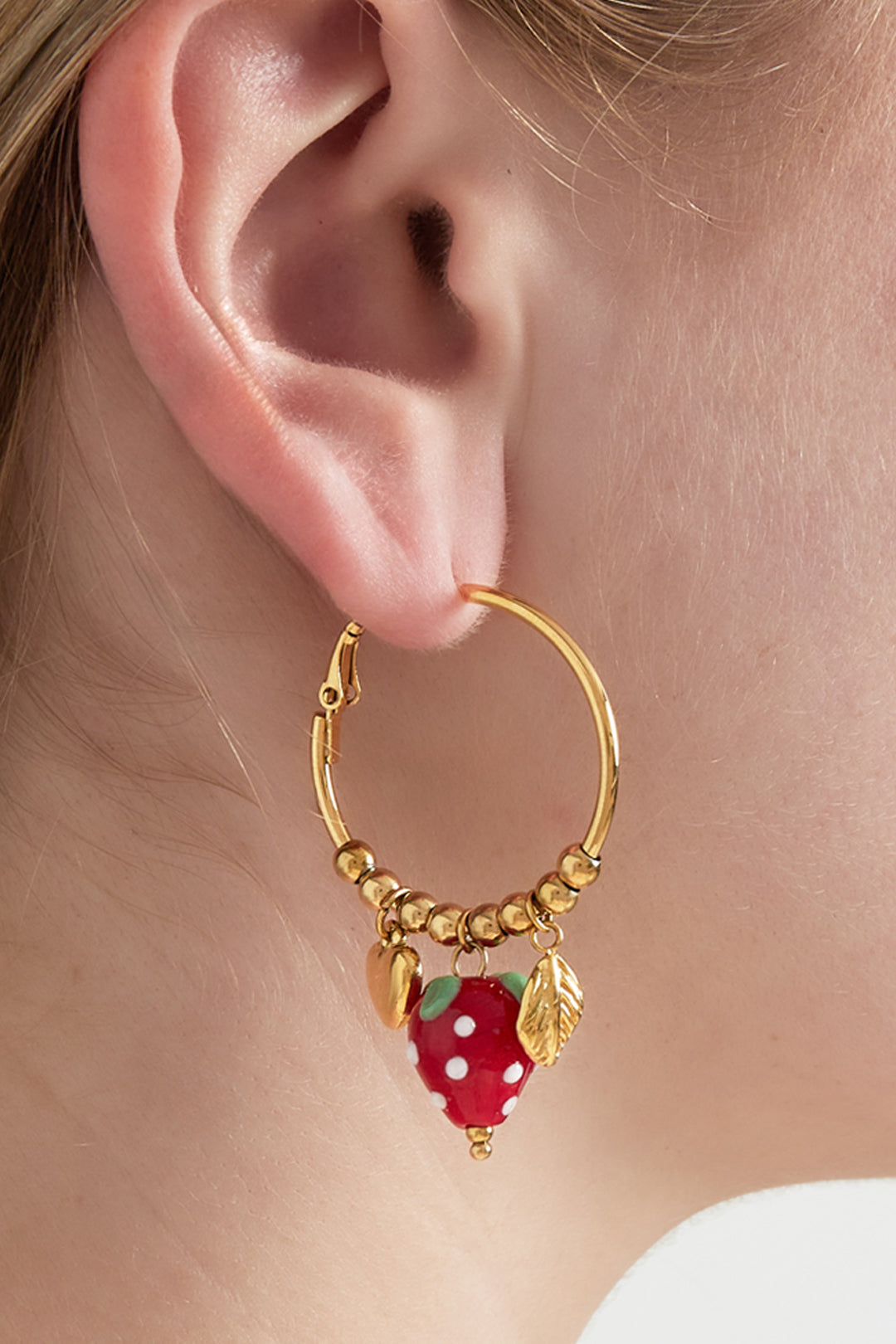 Boucles d'oreilles Douceur Fraise