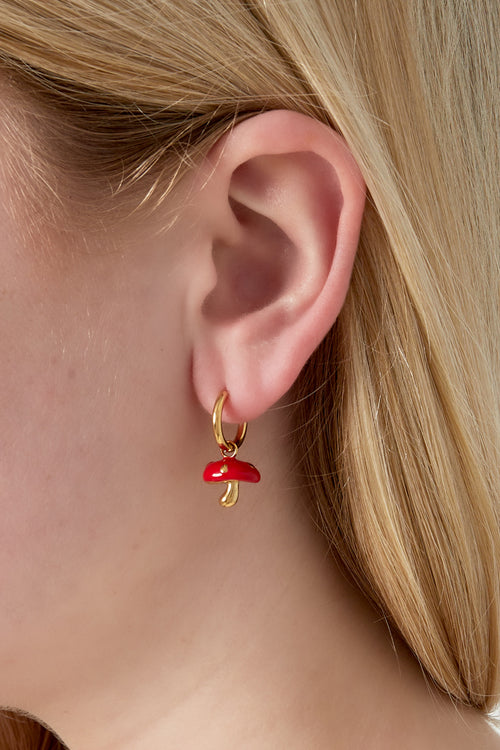 Boucles d'oreilles champignons
