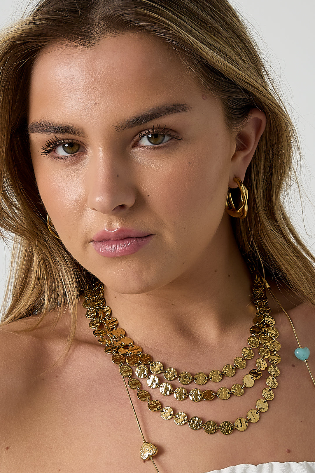 Boucles d'oreilles créoles doubles et épaisses - 63397