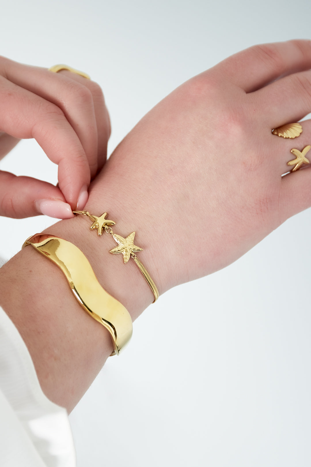 Bracelet double étoile