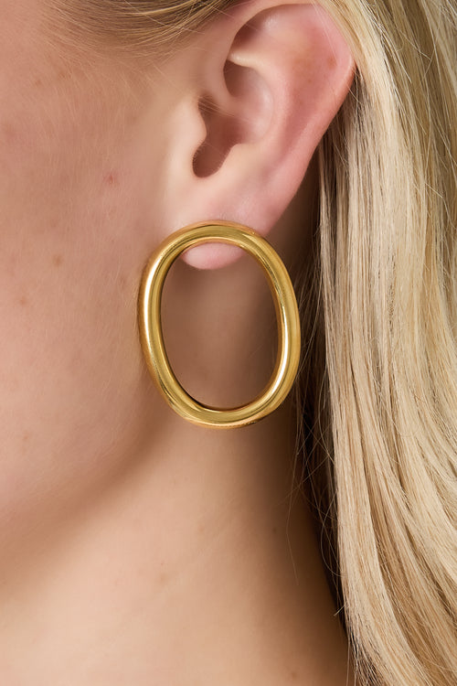 Boucles d'oreilles Créoles Ovales - 53391