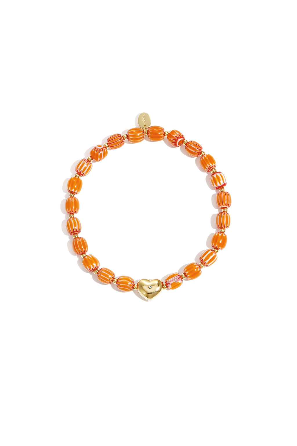 Bracelet de perles avec un centre en forme de cœur - 63043